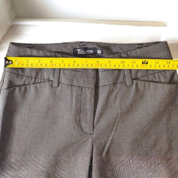 NY & Co 7th Avenue Pants Size 2 Micro Check Dress Slacks Workwear Career Trouser - Picture 4 of 10
